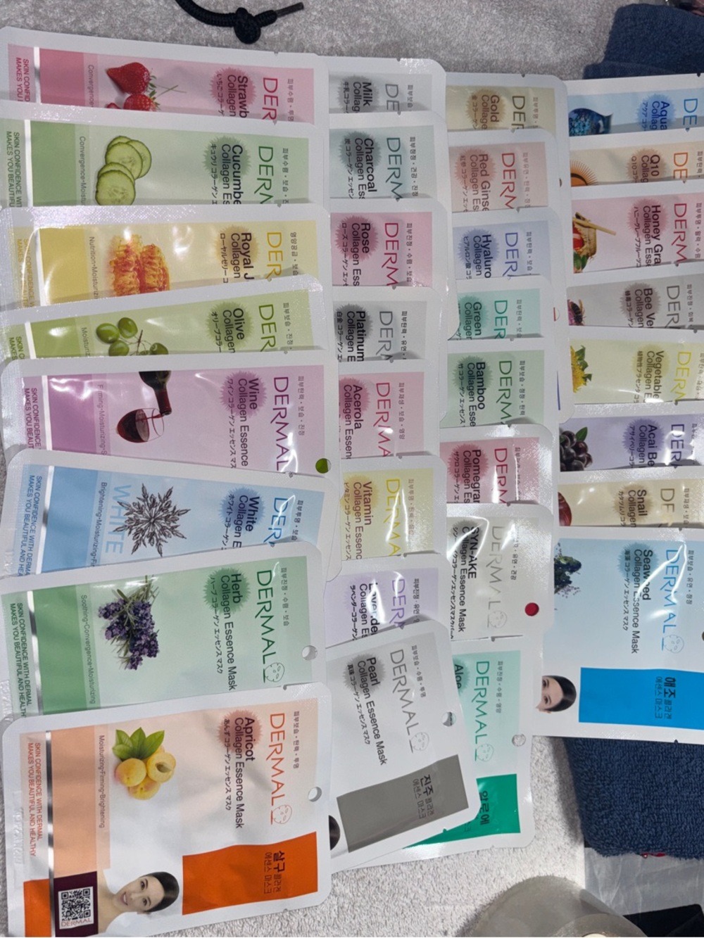 DERMAL Assorted Korean Sheet Mask Set - Mixed Colors